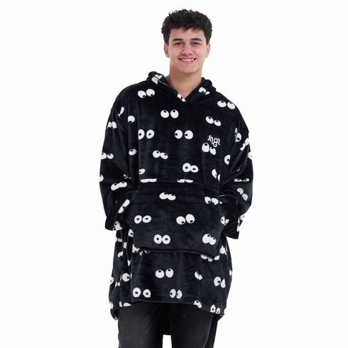 Snuggs Blanket Hoodie Black Eyes